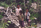 6 our young guides  upon bamboo bridge