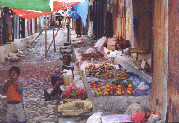 17 scene beside roofed part of market in Ainaro