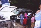 2 we wait for wrecked vehicle to be pulled from ravine